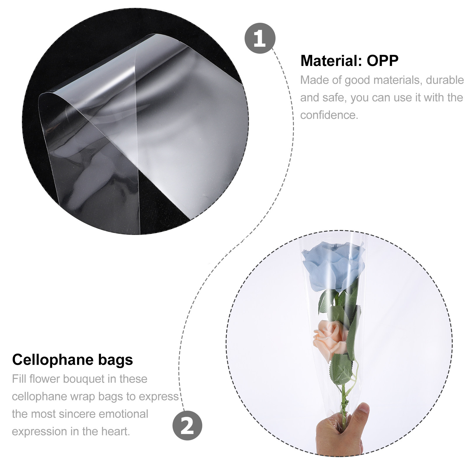50Pcs High-Quality Clear Cello - Quality Florist Supply review and price