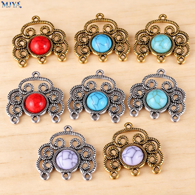 MJYA 5pcs/lot Vintage Alloy Tu - Flower Supply review and price