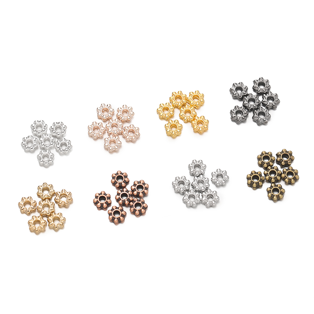 200Pcs 4/6mm Alloy Snowflake B - Flower Supply review and price