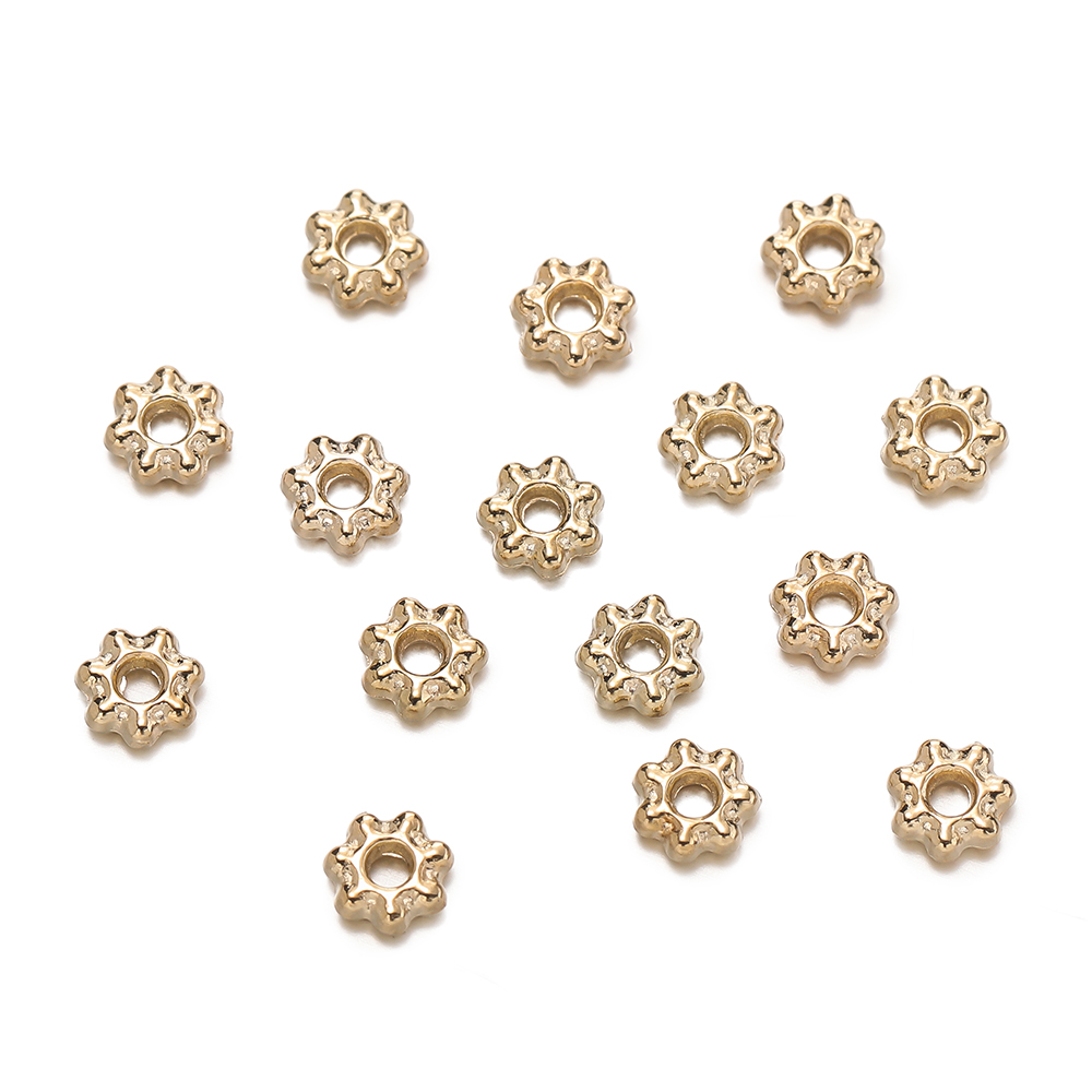 200Pcs 4/6mm Alloy Snowflake B - Flower Supply review and price